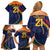 Sri Lanka Cricket World Cup 2024 Family Matching Off Shoulder Short Dress and Hawaiian Shirt Shri Lanka Jathika Crikat Kandayama LT9 - Wonder Print Shop