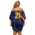 Sri Lanka Cricket World Cup 2024 Family Matching Off Shoulder Short Dress and Hawaiian Shirt Shri Lanka Jathika Crikat Kandayama LT9 - Wonder Print Shop