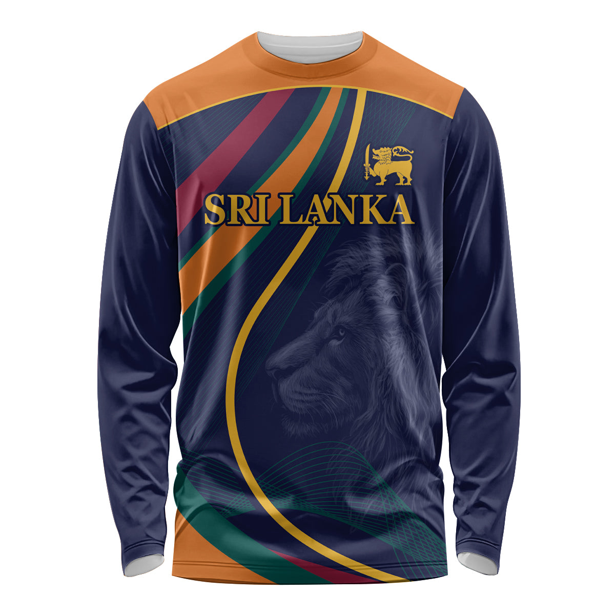 Sri Lanka Cricket World Cup 2024 Long Sleeve Shirt Shri Lanka Jathika Crikat Kandayama - Wonder Print Shop