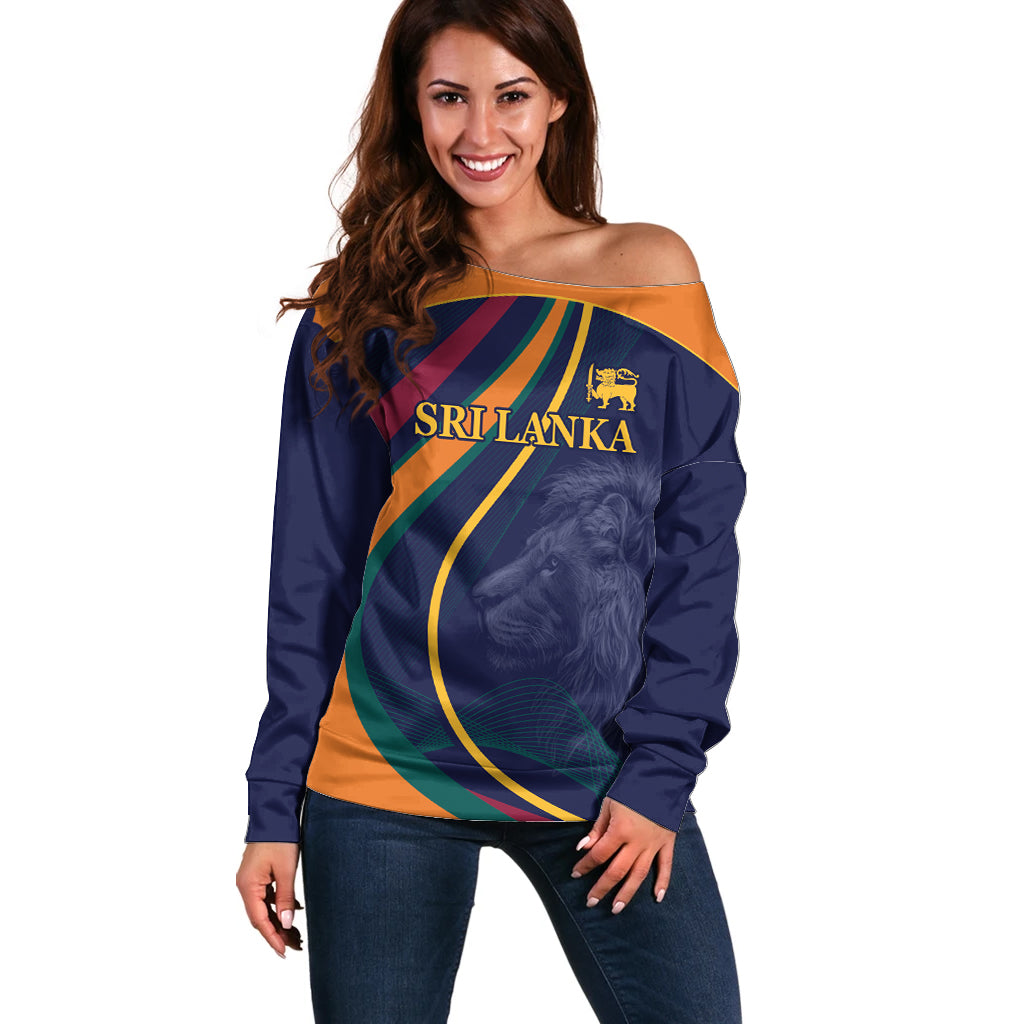 Sri Lanka Cricket World Cup 2024 Off Shoulder Sweater Shri Lanka Jathika Crikat Kandayama - Wonder Print Shop