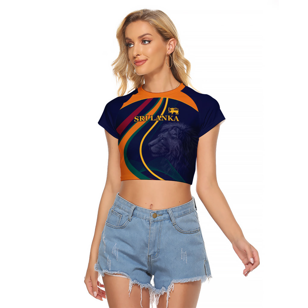 Sri Lanka Cricket World Cup 2024 Raglan Cropped T Shirt Shri Lanka Jathika Crikat Kandayama