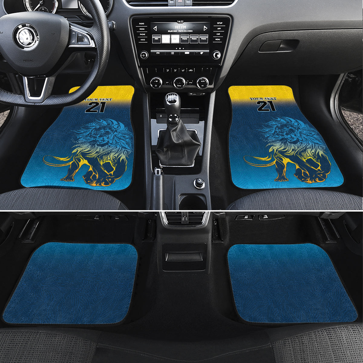 Sri Lanka Car Mats With Lions Version LT9 - Wonder Print Shop