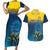 Sri Lanka Couples Matching Short Sleeve Bodycon Dress and Hawaiian Shirt With Lions Version LT9 - Wonder Print Shop