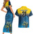 Sri Lanka Couples Matching Short Sleeve Bodycon Dress and Hawaiian Shirt With Lions Version LT9 - Wonder Print Shop