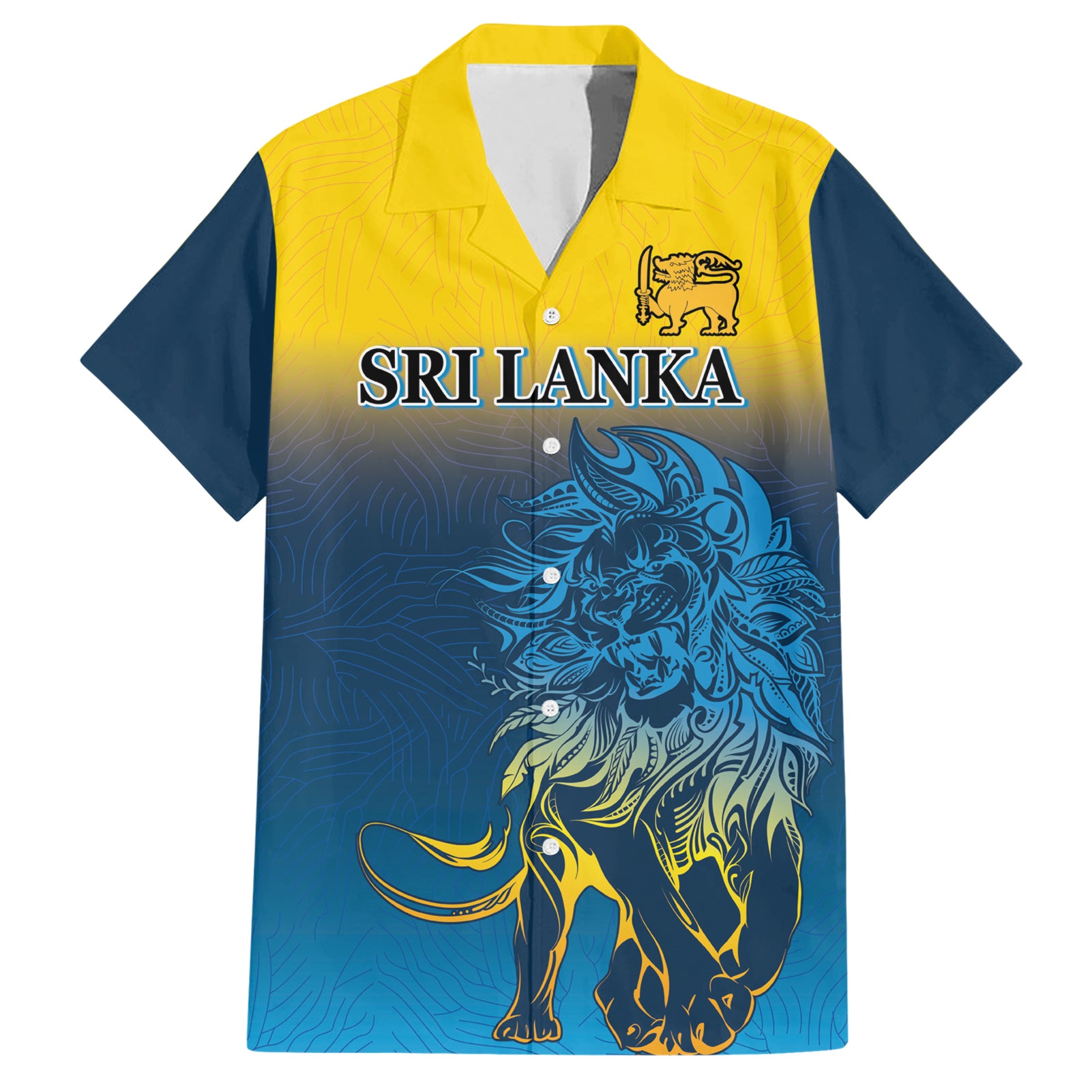 Sri Lanka Hawaiian Shirt With Lions Version - Wonder Print Shop