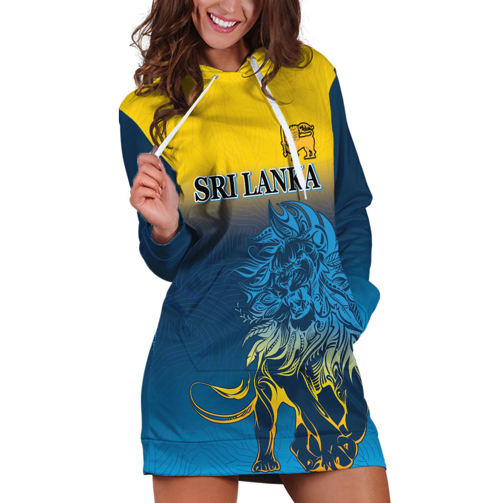 Sri Lanka Hoodie Dress With Lions Version - Wonder Print Shop