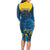 Sri Lanka Long Sleeve Bodycon Dress With Lions Version - Wonder Print Shop