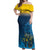 Sri Lanka Off Shoulder Maxi Dress With Lions Version - Wonder Print Shop