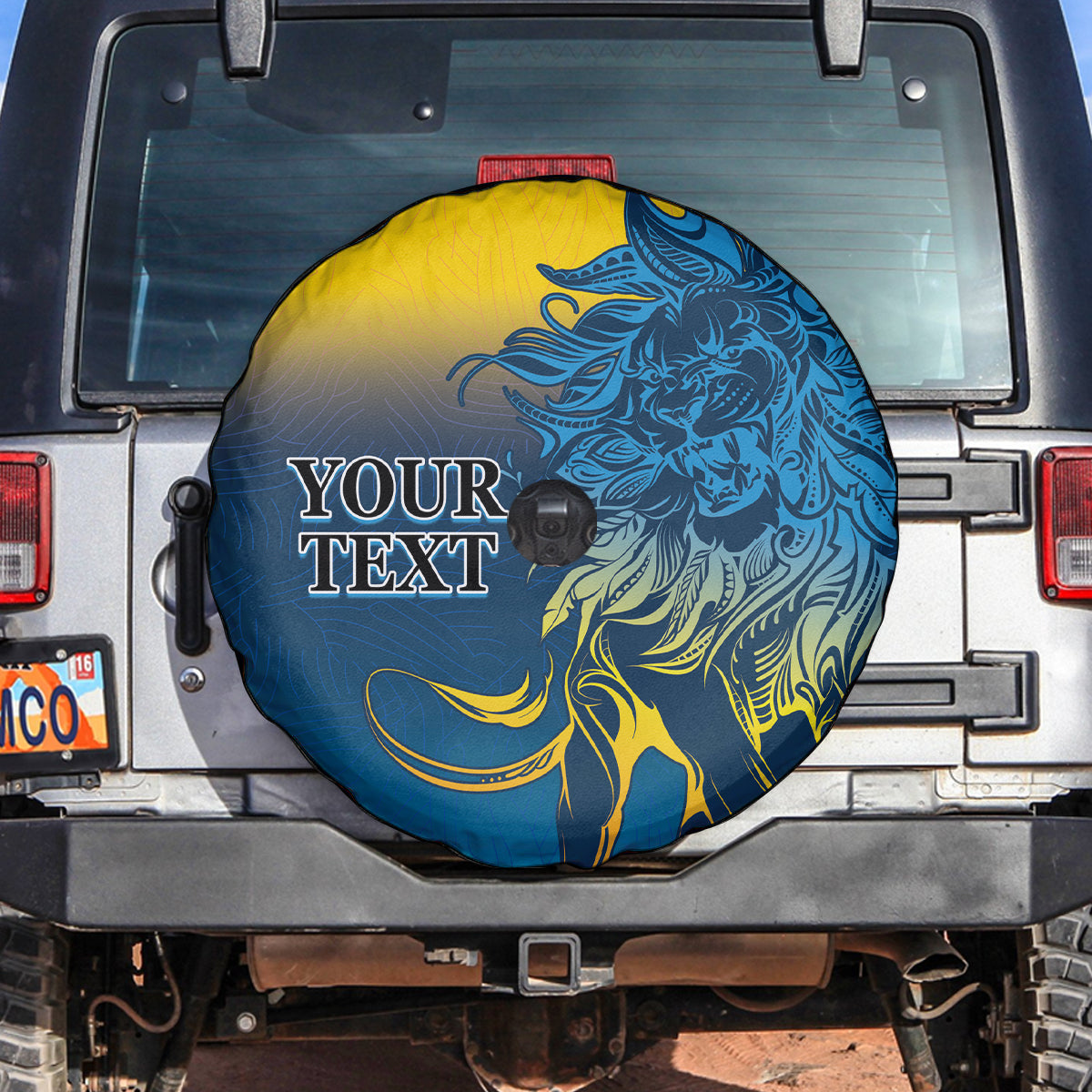 Sri Lanka Spare Tire Cover With Lions Version - Wonder Print Shop