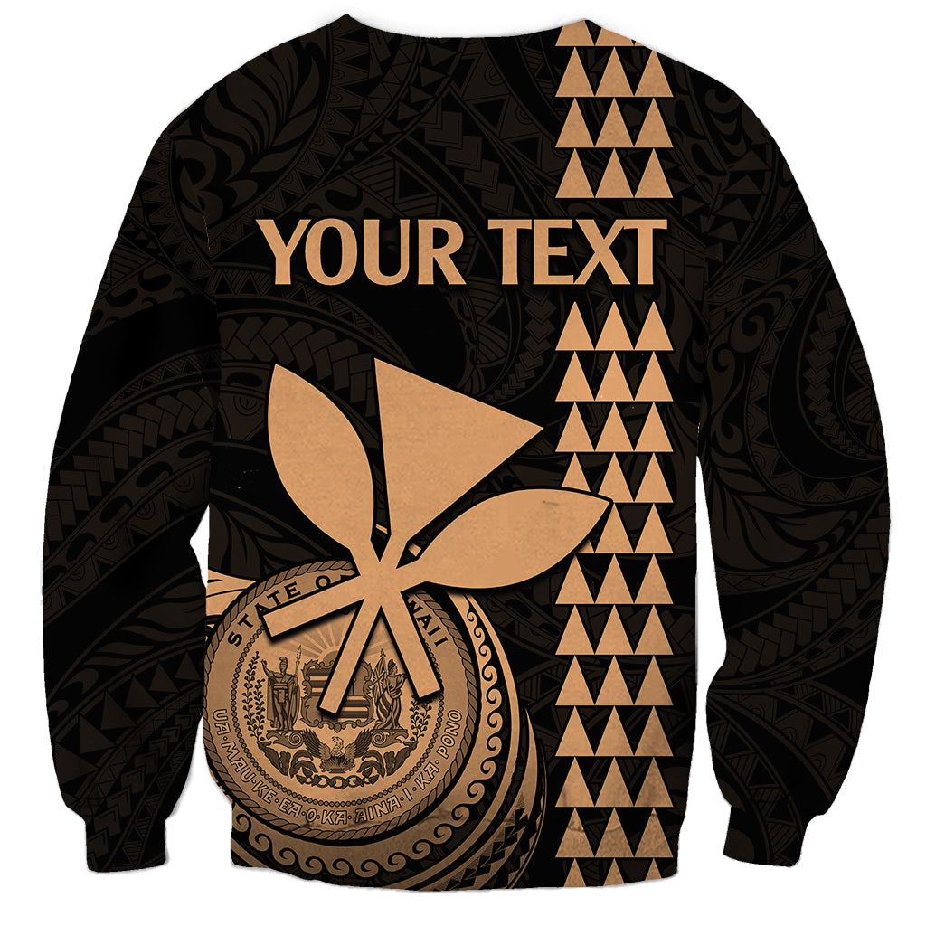 Unisex crewneck sweatshirt with 'YOUR TEXT' back print and circular emblem