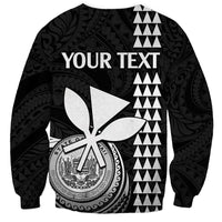 Black unisex sweatshirt back with large floral graphic and "YOUR TEXT"