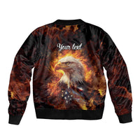 We The People Since 1776 Bomber Jacket USA Flag Flame Eagle - Wonder Print Shop