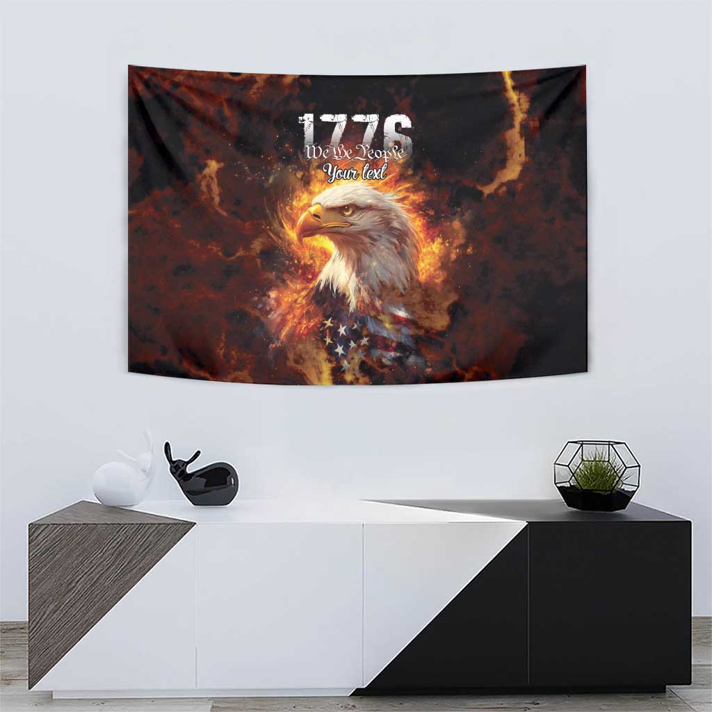We The People Since 1776 Tapestry USA Flag Flame Eagle - Wonder Print Shop