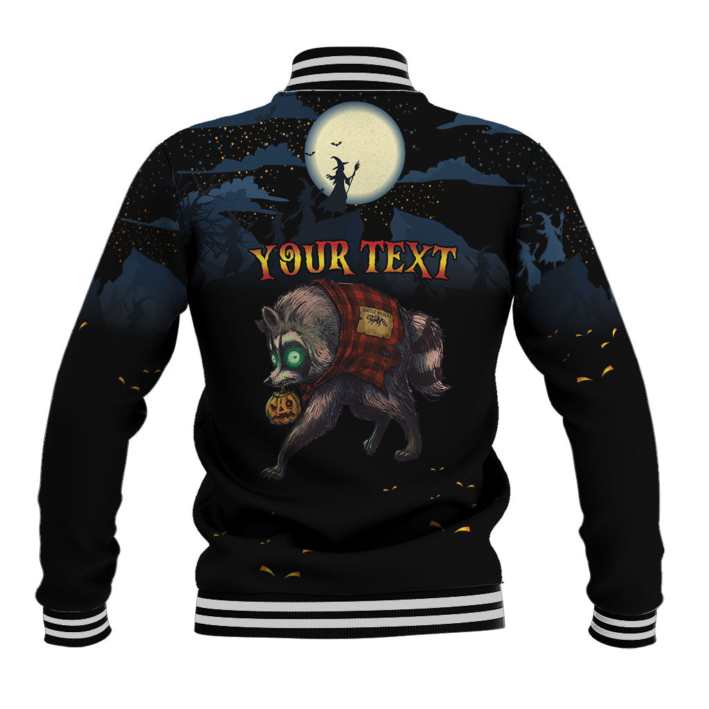 Halloween Raccoon Jimothy Personalized Baseball Jacket