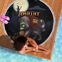 Halloween Raccoon Jimothy Beach Blanket
