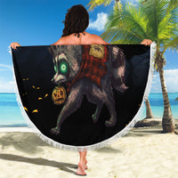 Halloween Raccoon Jimothy Beach Blanket