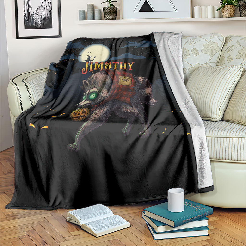 Halloween Raccoon Jimothy Blanket