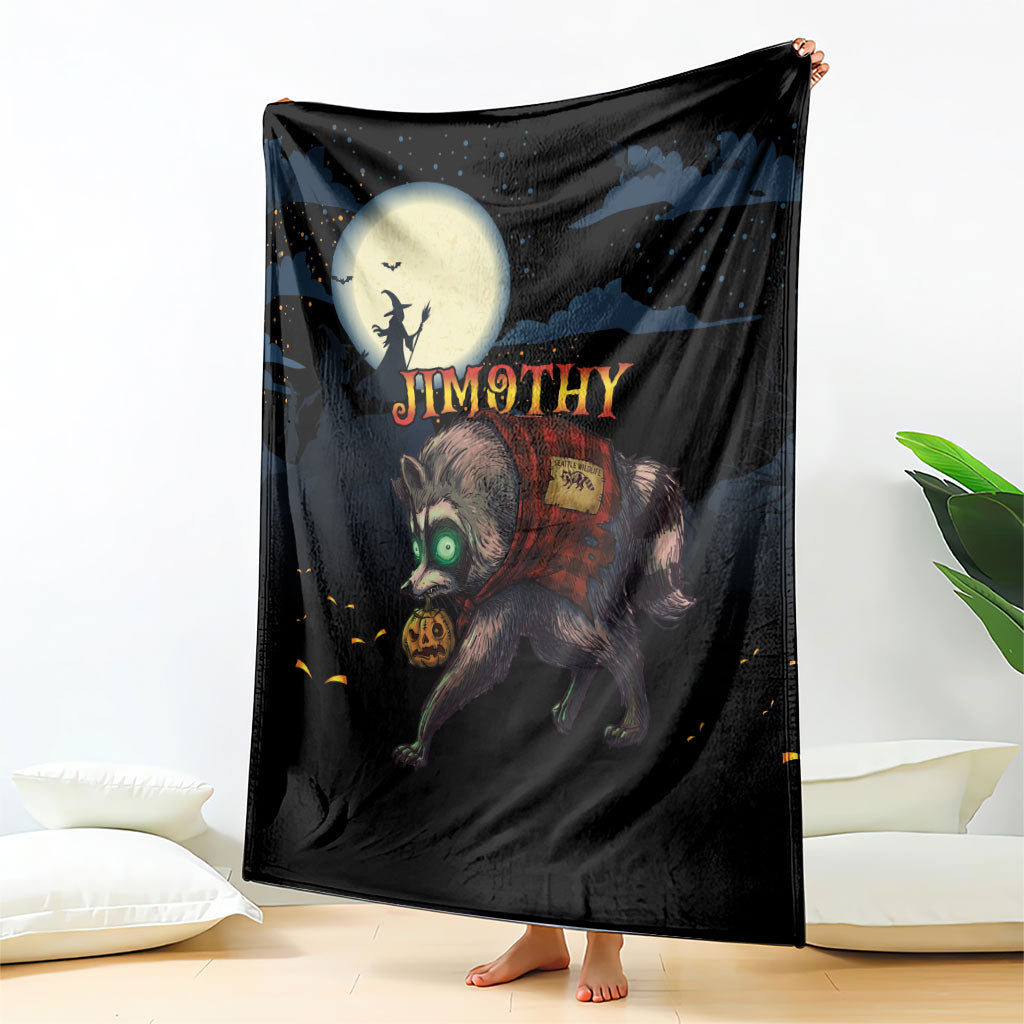 Halloween Raccoon Jimothy Blanket
