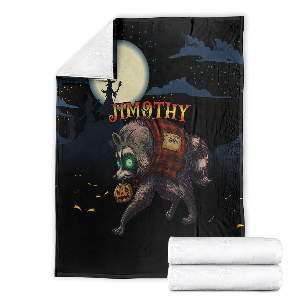 Halloween Raccoon Jimothy Blanket