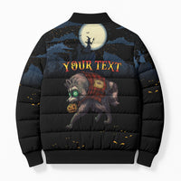 Halloween Raccoon Jimothy Personalized Bomber Puffer Jacket