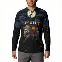 Halloween Raccoon Jimothy Personalized Button Sweatshirt