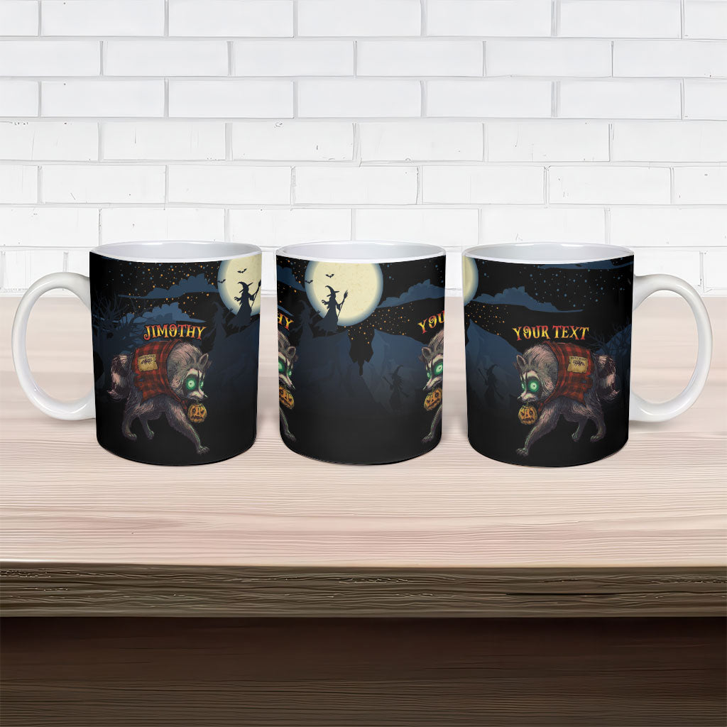 Halloween Raccoon Jimothy Personalized Ceramic Mug