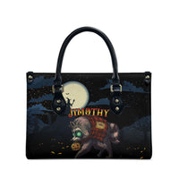 Halloween Raccoon Jimothy Leather Bag