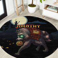 Halloween Raccoon Jimothy Round Carpet