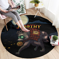 Halloween Raccoon Jimothy Round Carpet