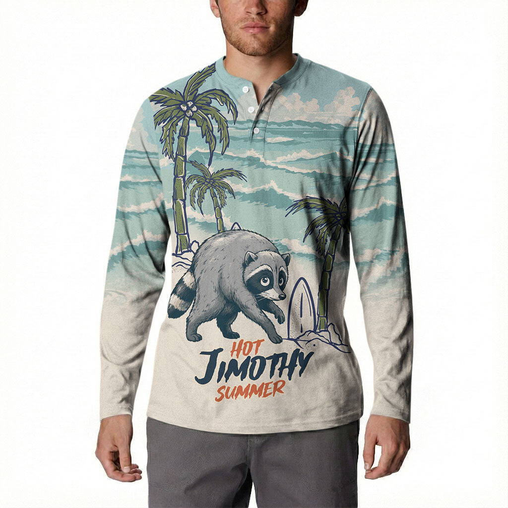 Hot Jimothy Summer Retro Style Button Sweatshirt