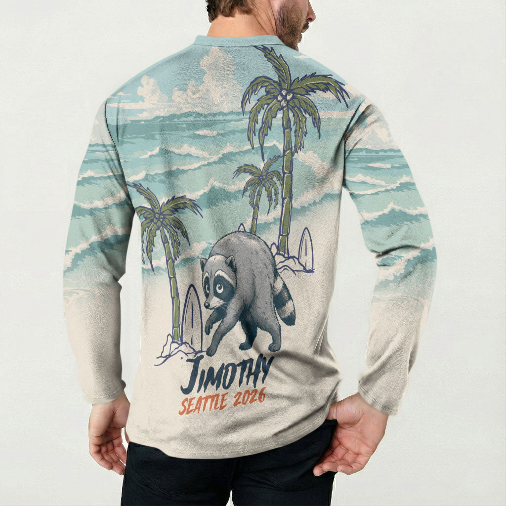 Hot Jimothy Summer Retro Style Button Sweatshirt
