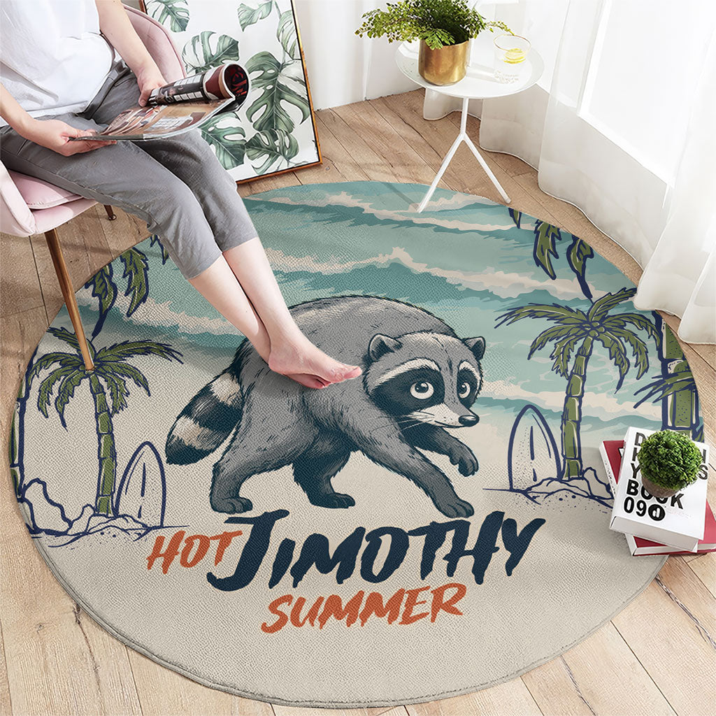 Hot Jimothy Summer Retro Style Round Carpet
