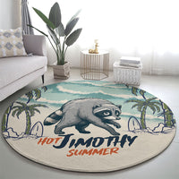 Hot Jimothy Summer Retro Style Round Carpet