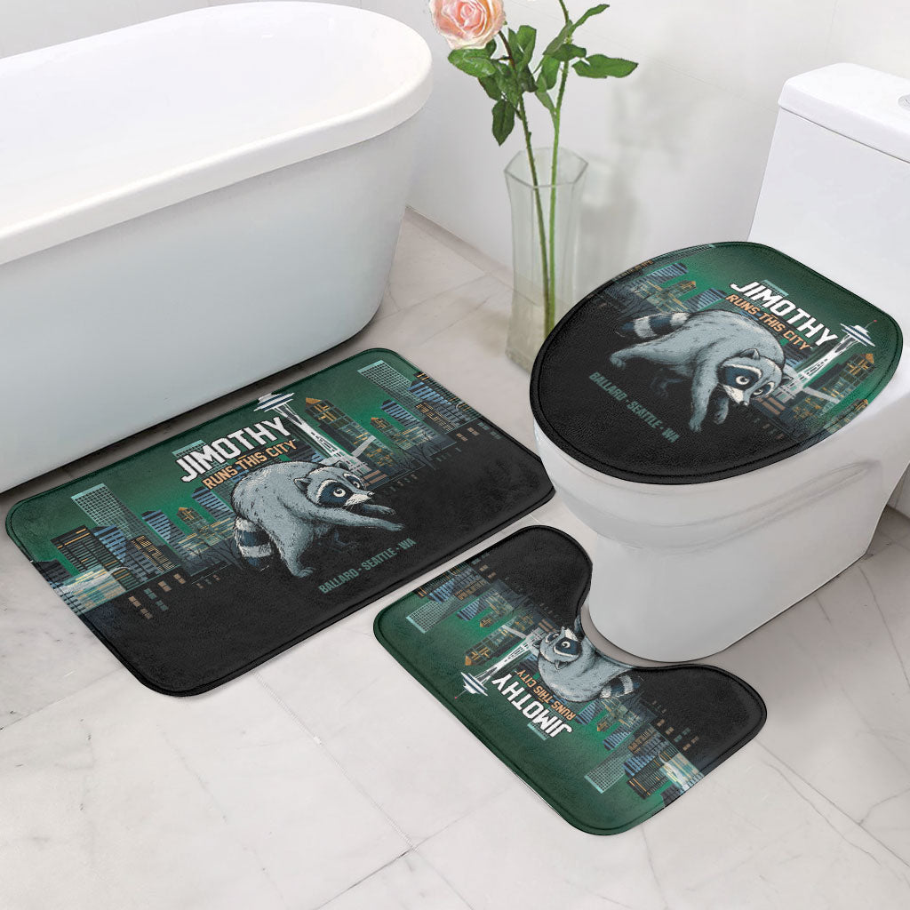 Raccoon Jimothy Runs This City Bathroom Set