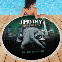 Raccoon Jimothy Runs This City Beach Blanket