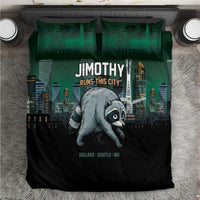 Raccoon Jimothy Runs This City Bedding Set
