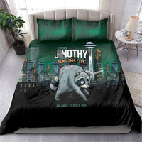 Raccoon Jimothy Runs This City Bedding Set