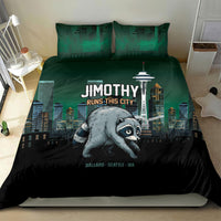 Raccoon Jimothy Runs This City Bedding Set