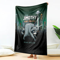 Raccoon Jimothy Runs This City Blanket