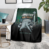 Raccoon Jimothy Runs This City Blanket