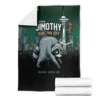 Raccoon Jimothy Runs This City Blanket