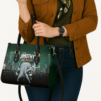 Raccoon Jimothy Runs This City Leather Bag