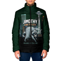 Raccoon Jimothy Runs This City Padded Jacket