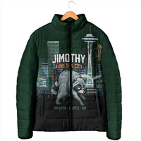 Raccoon Jimothy Runs This City Padded Jacket