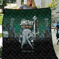Raccoon Jimothy Runs This City Quilt