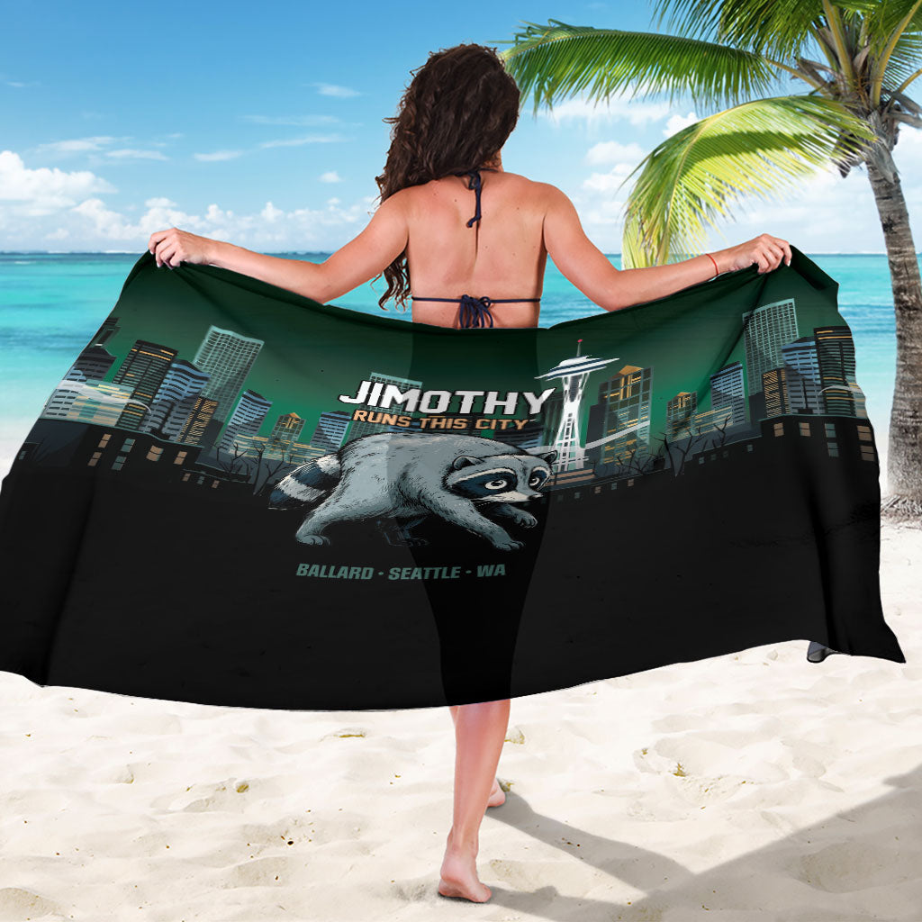 Raccoon Jimothy Runs This City Sarong