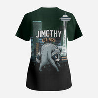 Raccoon Jimothy Runs This City Scrub Top