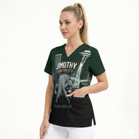 Raccoon Jimothy Runs This City Scrub Top