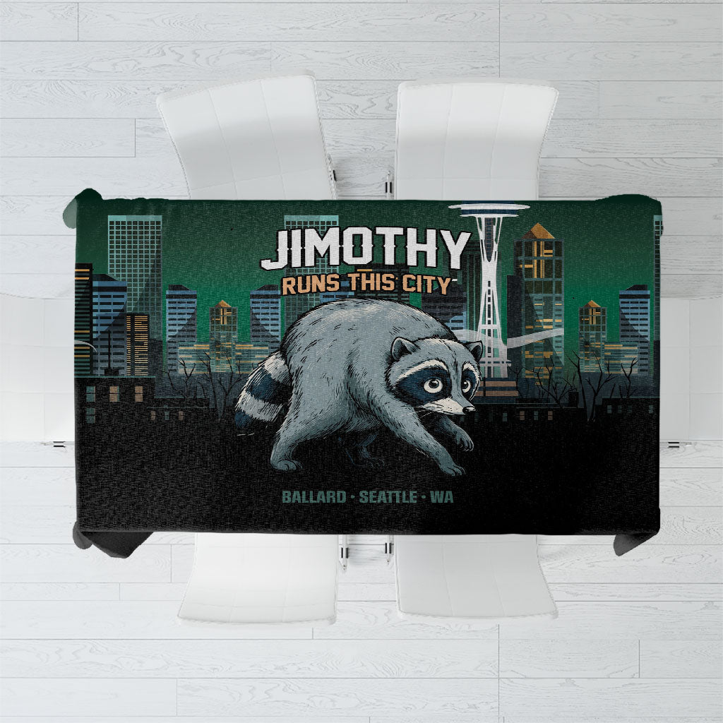 Raccoon Jimothy Runs This City Tablecloth