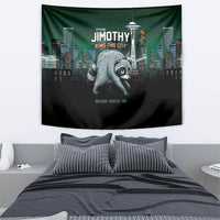 Raccoon Jimothy Runs This City Tapestry